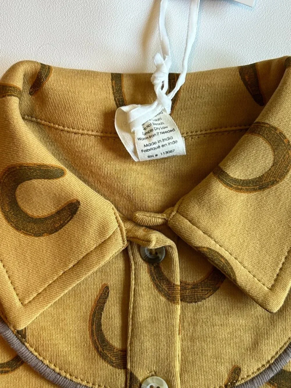 NWT Kate Quinn Cowboy Shirt 18-24M Horseshoes Organic Cotton Western Top